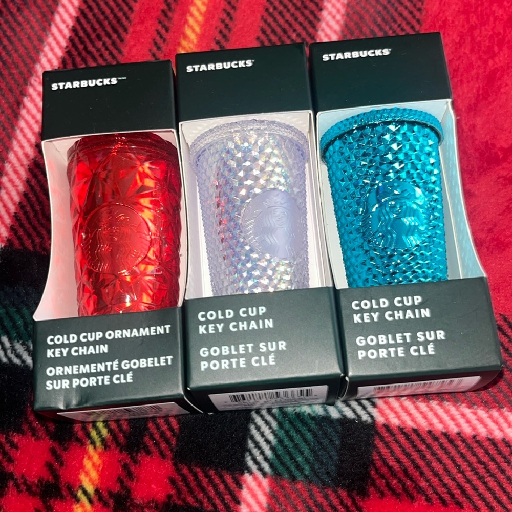 Starbucks Cold Cup Keychain Bundle New!